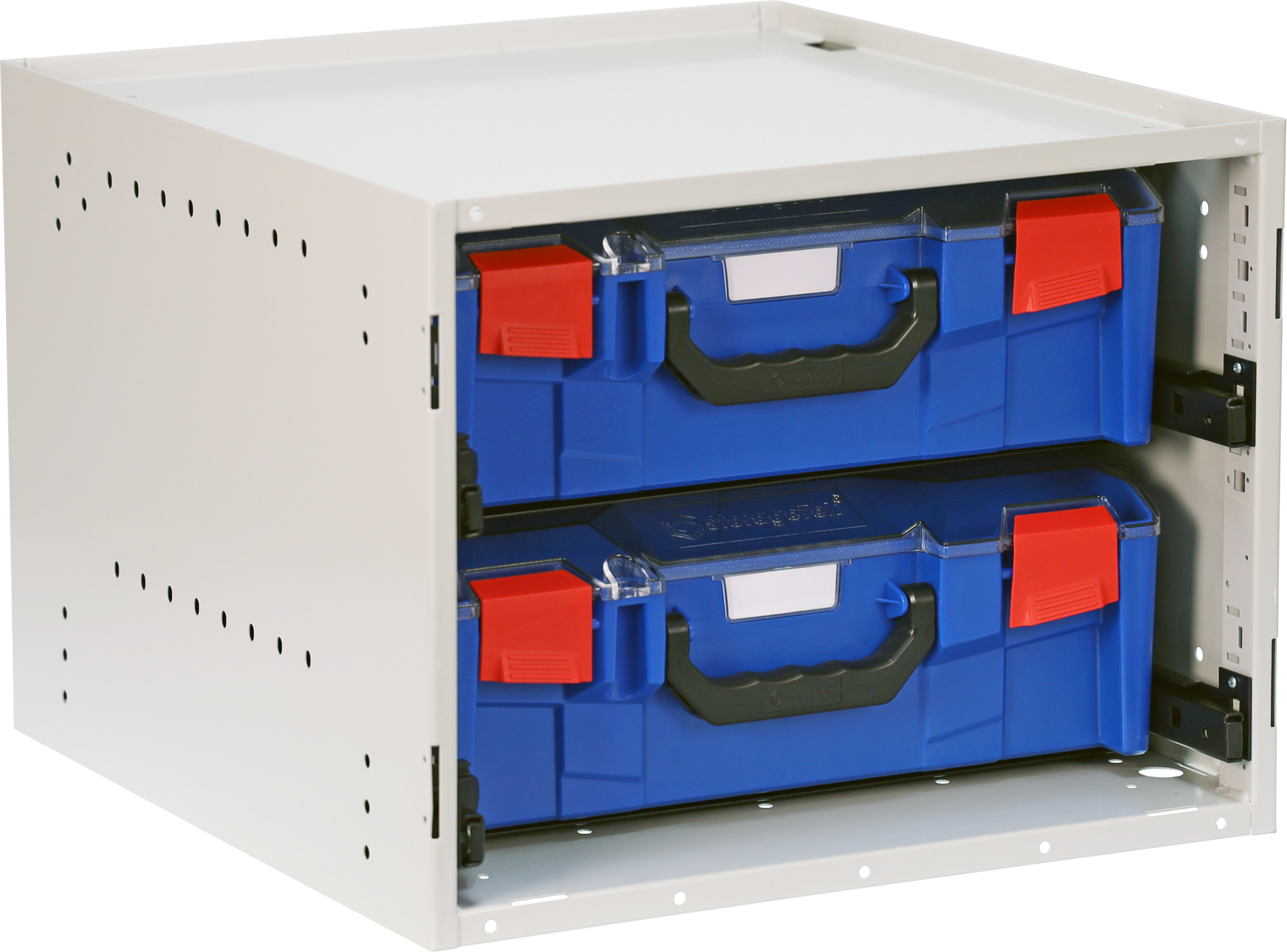 SCS2LA-BL - StorageTek Cabinet complete with 2 large ABS cases with PC
